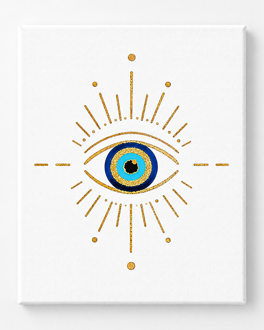 Gold and Blue Evil Eye