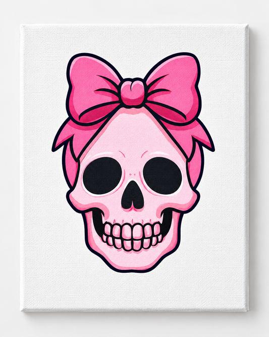 Pink Bow Skull