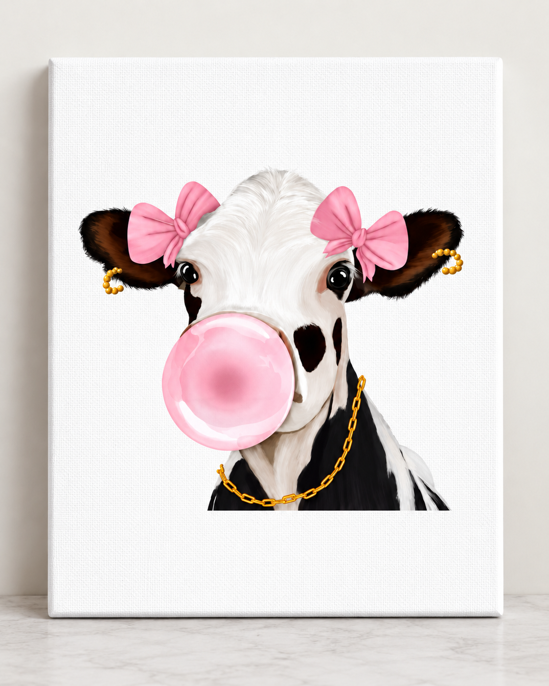 Pink Bubble Gum Cow